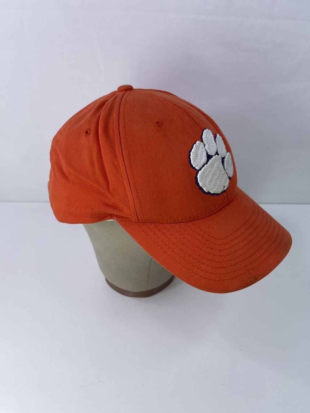 Nike Team Clemson Tigers Fitted Hat Orange Paw Logo Flexfit Size Large